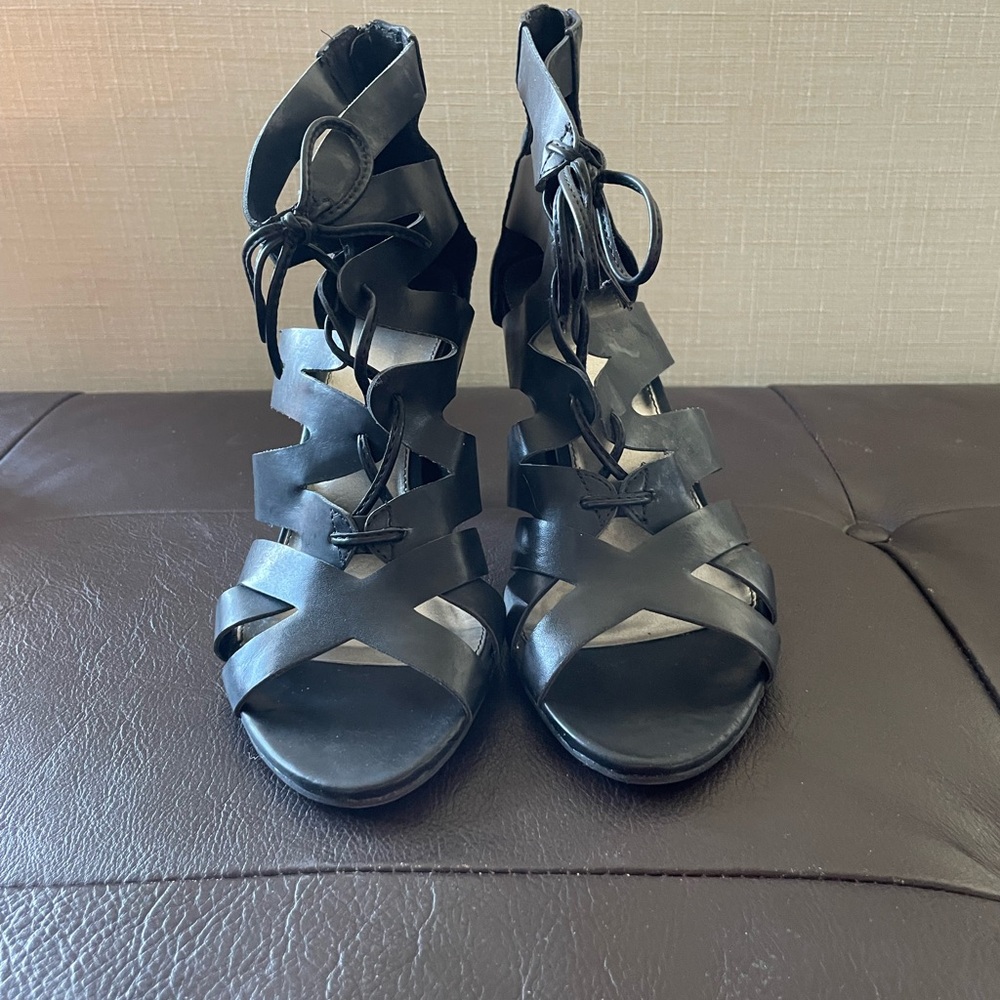 Women’s black summer sandals, size 11.